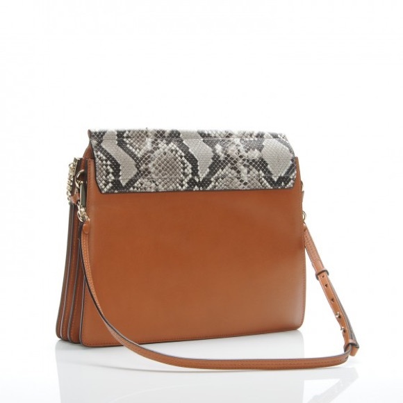 Chloe Python Suede Medium Faye Shoulder Bag - Picture 3 of 15